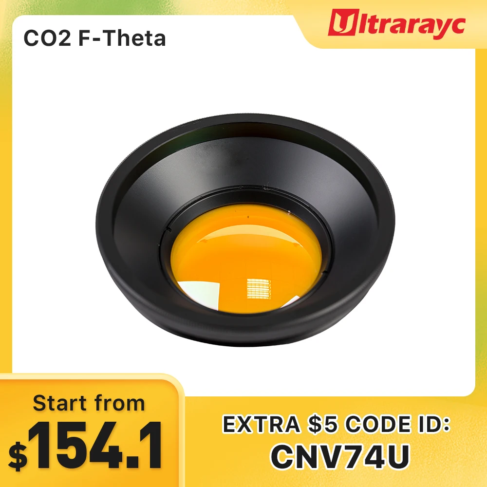 

Ultrarayc Co2 F-theta Lens 10.6um 10600nm Wavelength USA CVD ZnSe M85 Thread F73-F541 for Co2 Laser Marking & Engraving Machine