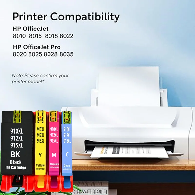 910XL 912XL 915XL Ink Cartridge For HP OfficeJet 8020 8022 8023 8024 8025 8026 8028 8010 8012 8013 8014 8015 8017 8018 Printer