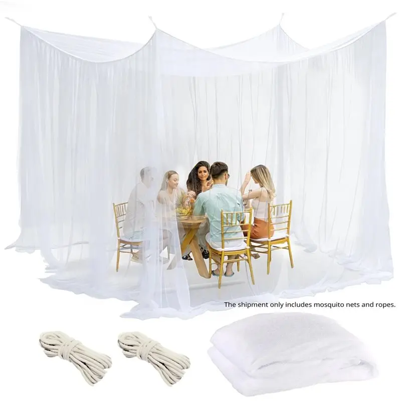 AB34-Extra Large Portable Mosquito Net Outdoor Camping Square Canopy Net For Garden Party Travel