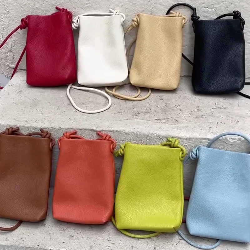 New Korean casual simple women's mobile phone bag lightweight multifunctional horizontal pu leather solid color mini pouch walle