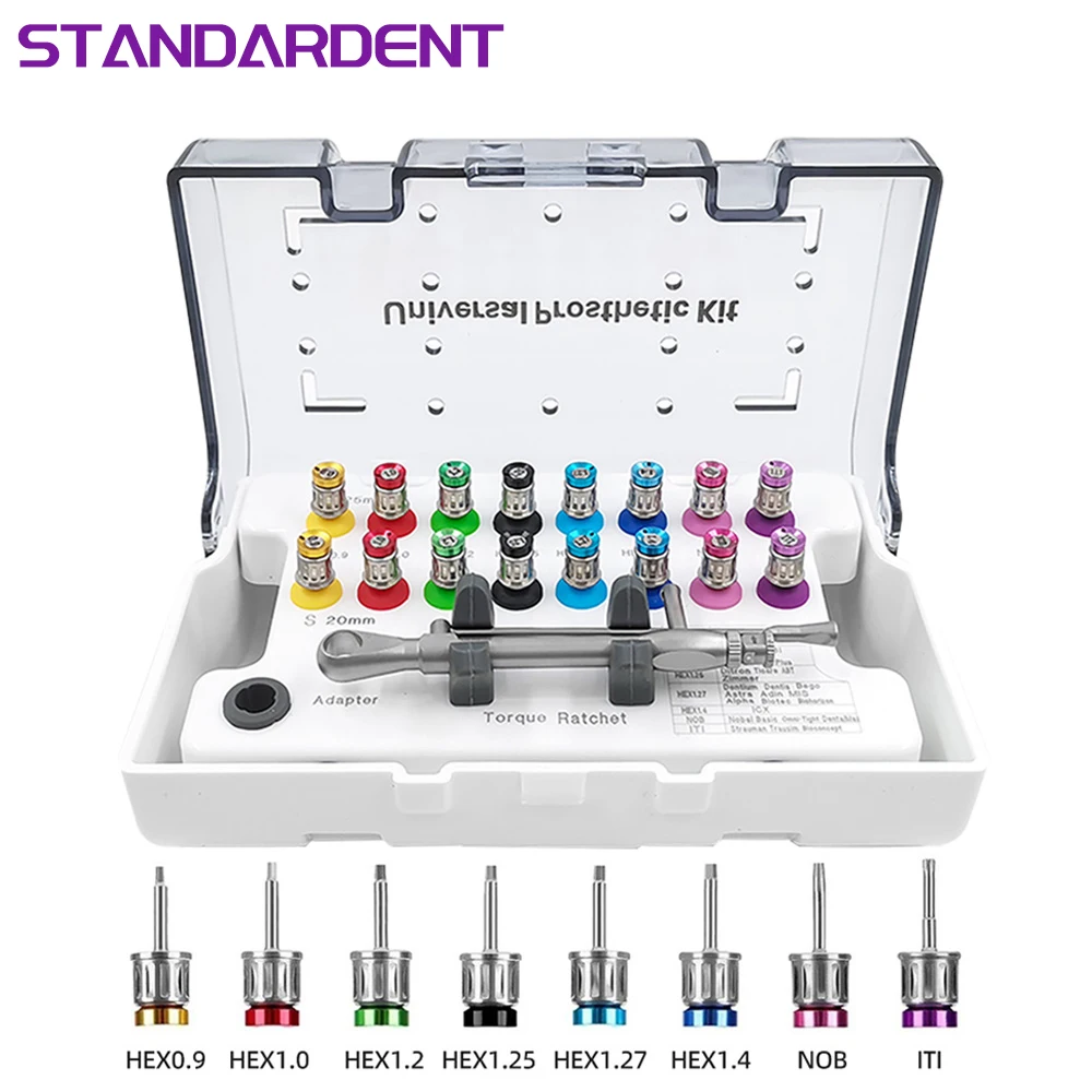 

Универсальный динамометрический ключ для дентальных имплантатов, набор инструментов для реставрации дентальных имплантатов, 10-70 Н·см
