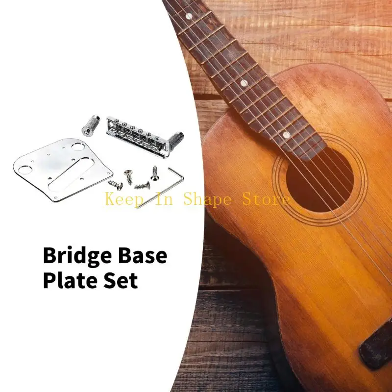 U1JC Bridge Plate Assembly 6 Saddles Bridge and Stabilizer Plate for B5 And B50 For Stable String Tension Guitar Accessory