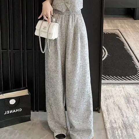 Xiao Xiangfeng Vest Set Summer 2024 New Women\'s High End Style Elegant Celebrity Casual Fashion Pants Two Piece Set New Style