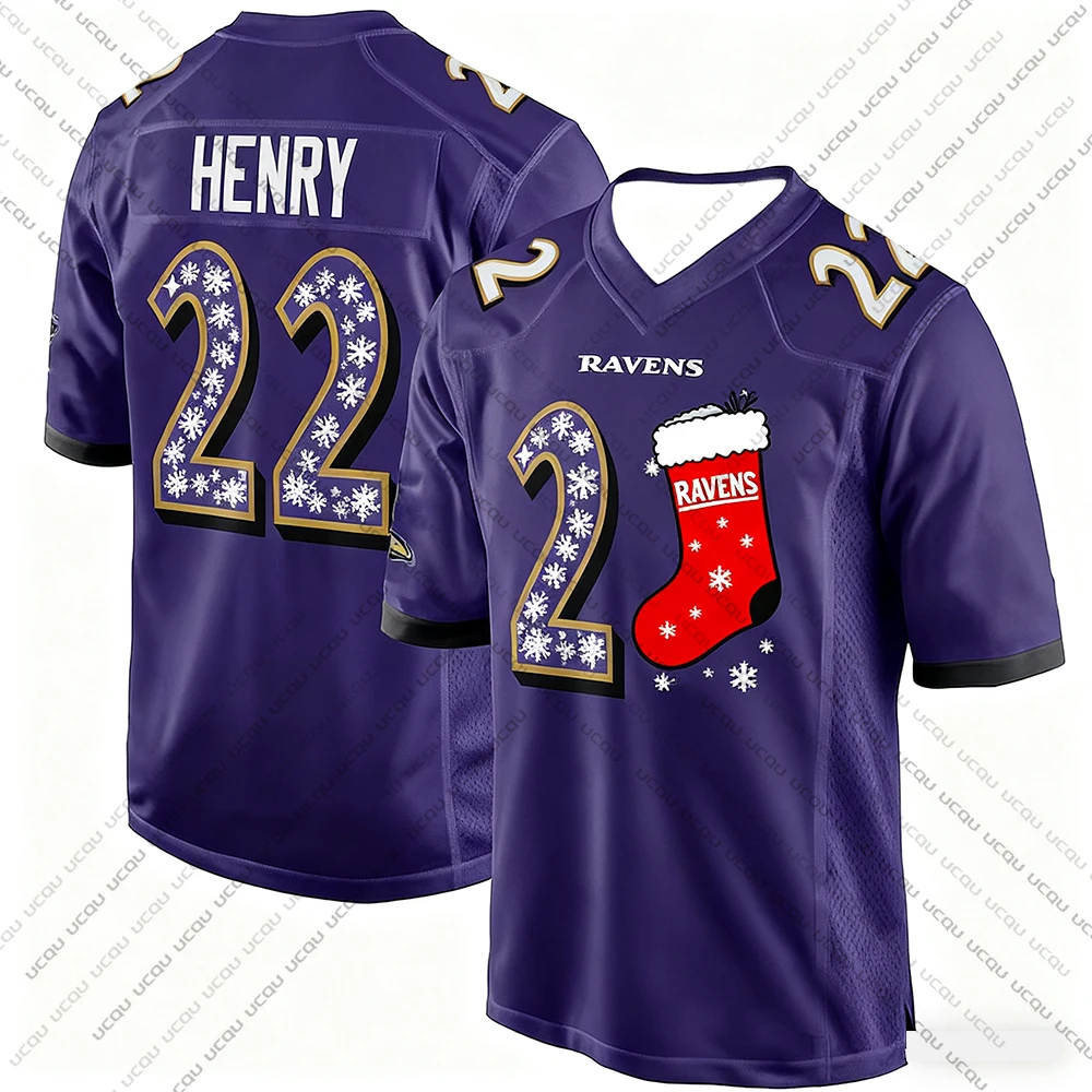 2025 عيد الميلاد الكبار الجاموس كرة القدم الأمريكية جيرسي الرجبي جيرسي الرياضية التدريب جيرسي تي شيرت الغربان سميث 0 عدد