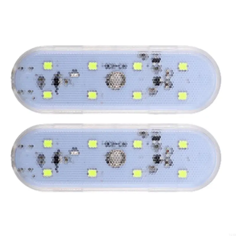 

X13D 1 Pair Car Interior Lights 8 LEDs Touch Light USB Rechargeable Ceiling Lights