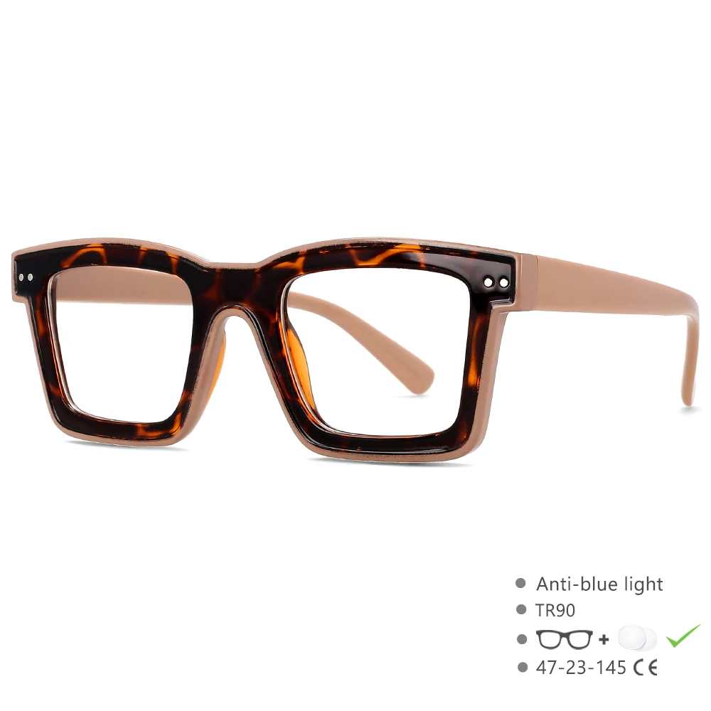 M55599 Neue Männer Myopie-1,00-2,00 gläser Marke Designer Damen Anti Blau Platz Punk Rahmen Klare Computer Lila brillen