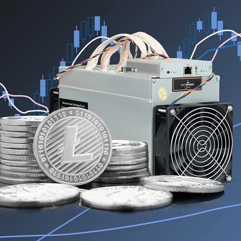 مع جهاز تعدين العملات المعدنية Doge ASIC من ANTMINER L3 L3++ (مع مصدر الطاقة) جهاز تعدين Litecoin Scrypt 580MH/s LTC Come