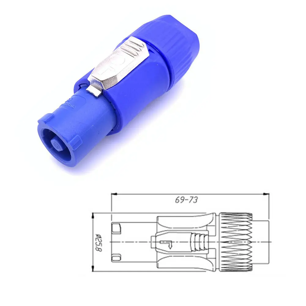 1PC Powercon Musical Sound Connector Input and Output Set, Suitable for Nac3fca Powercon Power Connector 3Pin Plug Socket