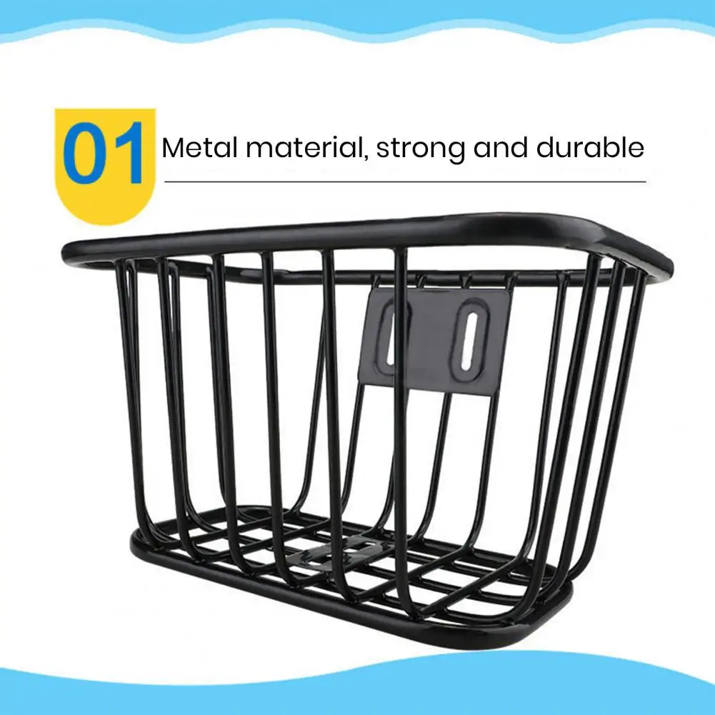 Children Bicycle Basket Durable Children\'s Bicycle Front Basket with Capacity Easy Installation Strong for Kids for Long-lasting