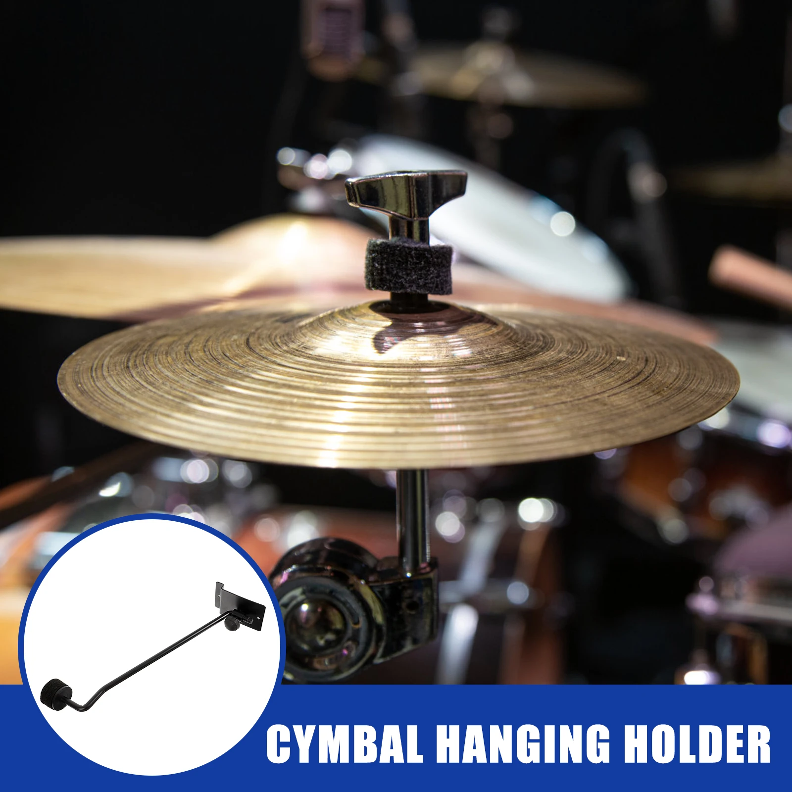 

Cymbal Display Stand Slot Plate Holder Wall Mount Hanging Bracket Metal Cymbal Stand Durable Iron Sturdy Stable Storage Support