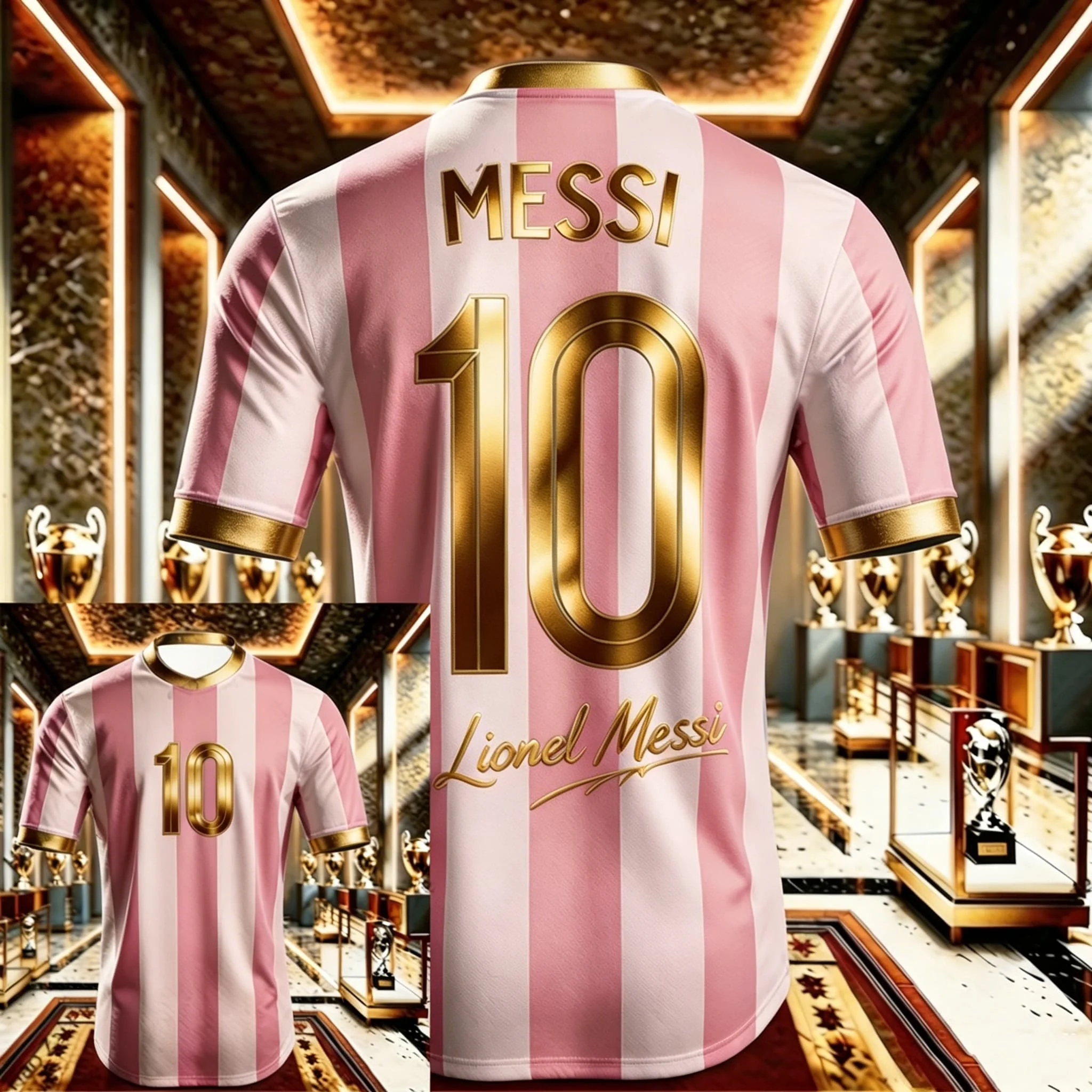 Messi Nr. 10 Gedenk-Fußballtrikot Herren T-Shirt Damen T-Shirt Jungen Top Kinder Eltern-Kind Schnelltrocknend Kurzarm Kinder T-Shirt