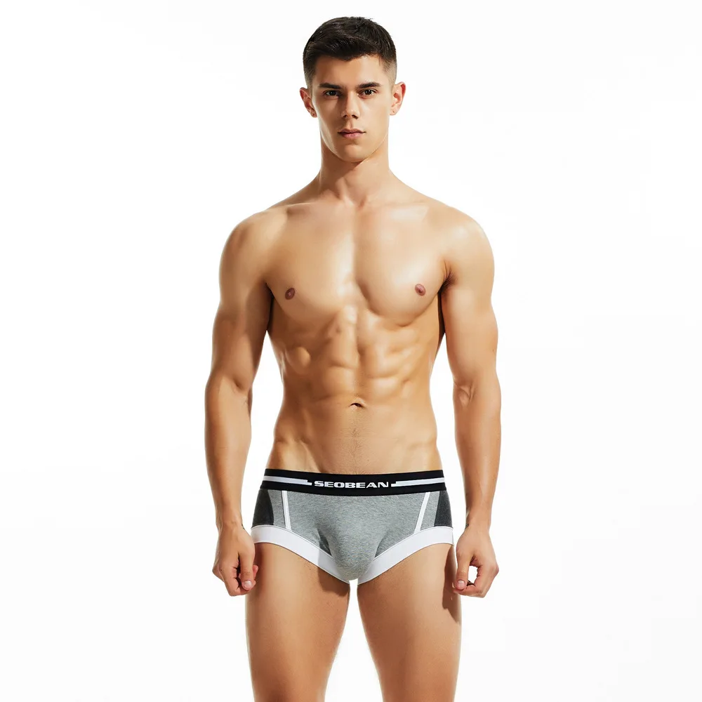 

Men's Boxy Underwear Youth Print Sexy Low-rise U Convex Pouch Sports Trunks Skin Friendly Cotton Comfy Sweat Absorp Boxer Shorts