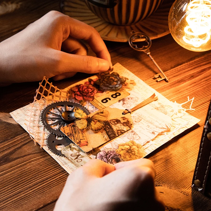 6PCS/LOT Art Hand Book series retro decorative PET tapes