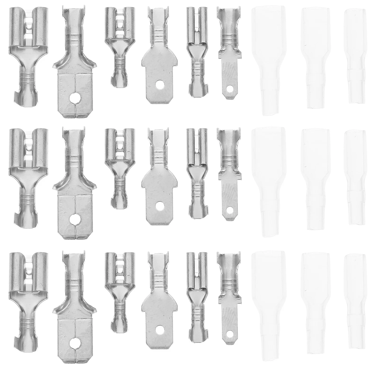 

360Pcs Wire Spade Connectors Kit Insulated Sleeves 2.8mm 4.8mm 6.3mm Male Female Crimp Electrical Cable Connectors Automotive