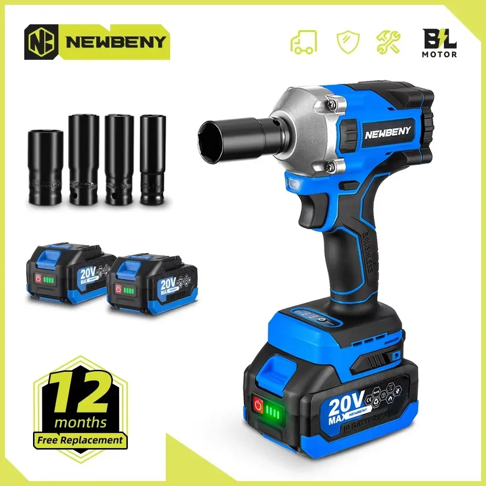 NEWBENY 1000 N.m 1/2 zoll Bürstenlosen Elektrische Schlüssel 3 Gang Cordless Handheld Schlagschrauber Fahrer Power Tool Für Makita 18V Batterie