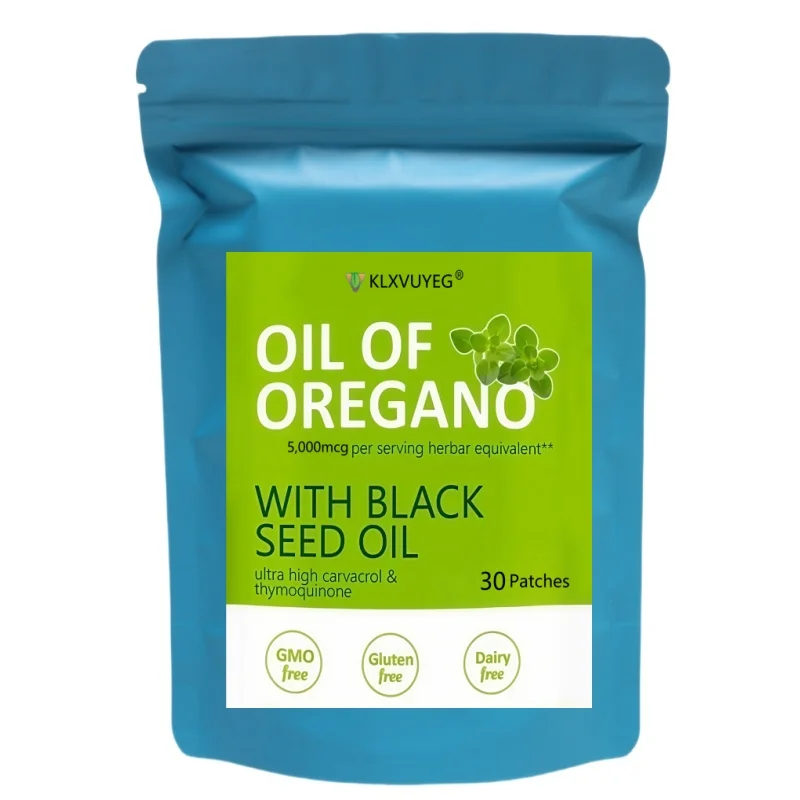 Parches transdermicos de aceite de organo: contiene aceite de semilla negra, promueve la digestión y la salud intestinal, antioxidante, mejora la inm