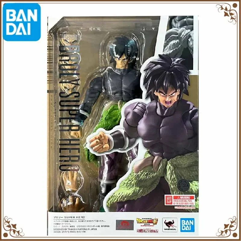 Bandai Genuine /Original  SHF BROLY SUPER HERO     Action Figure Toys For Boys /Girls /Kids /Christmas Gift Collectible Model