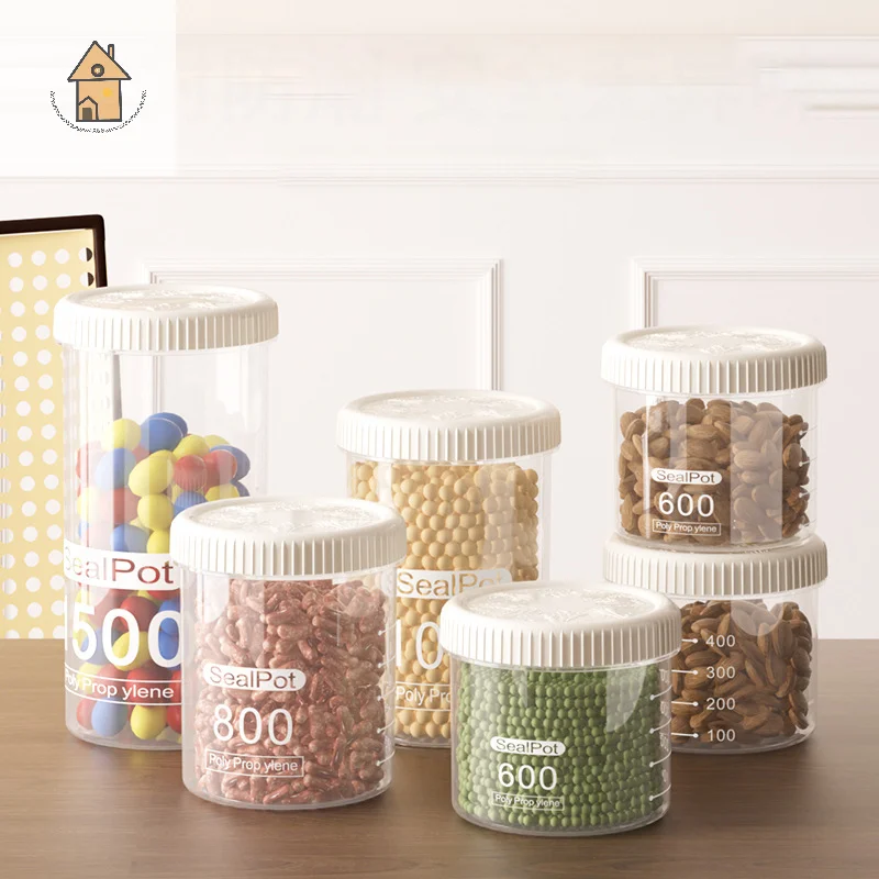 

Convenient Kitchen Storage with 1PC Airtight Canister, Swivel Cap, Transparent Design for Grains Flour Pasta