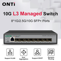 ONTi 8 10G SFP+ Ports L3 Managed Network Switch Support DHCP and Dynamic Routing Support VLAN Division and Port Aggregation