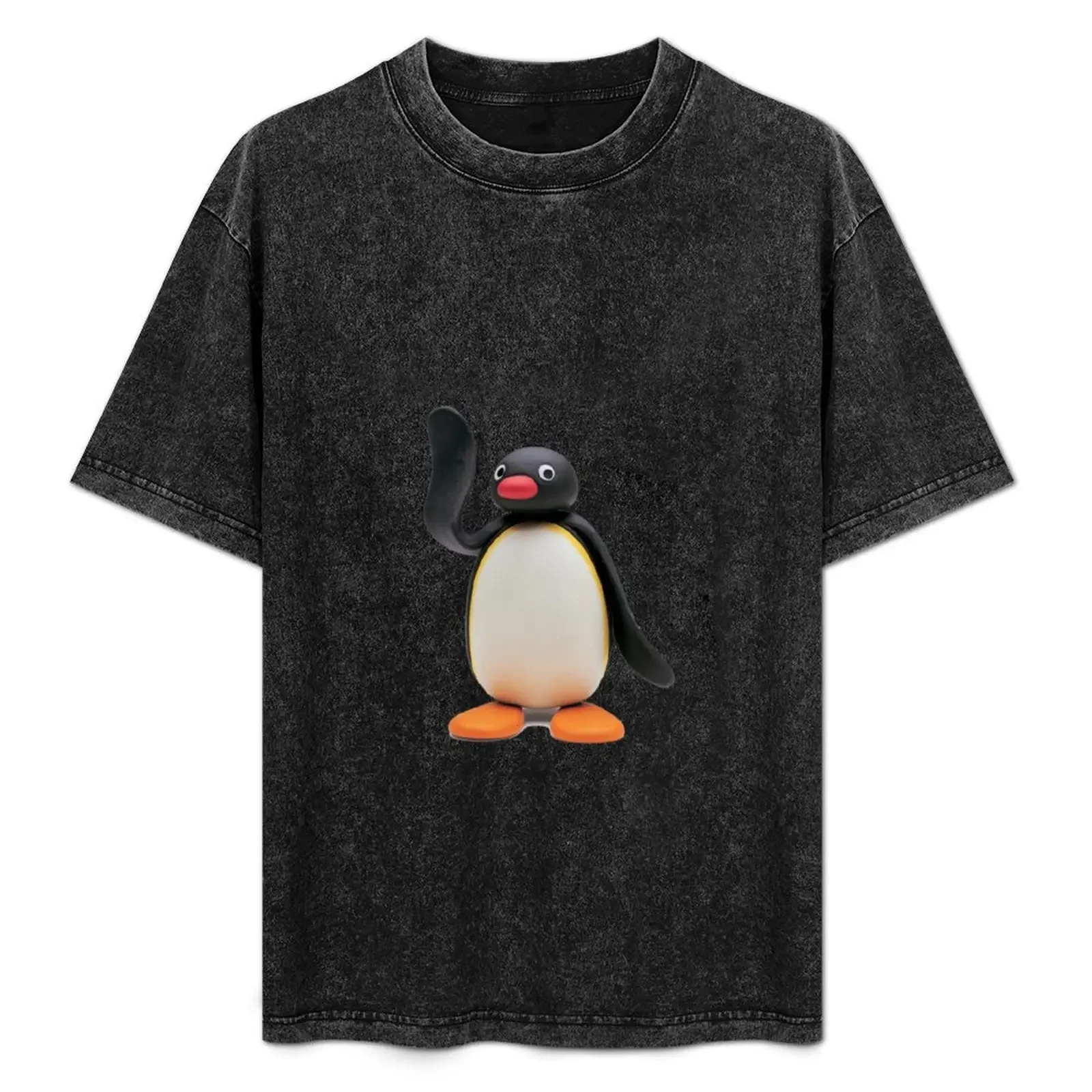 

Pingu says hello T-Shirt luxury designer vintage anime shirt luxury t-shirt mens clothing