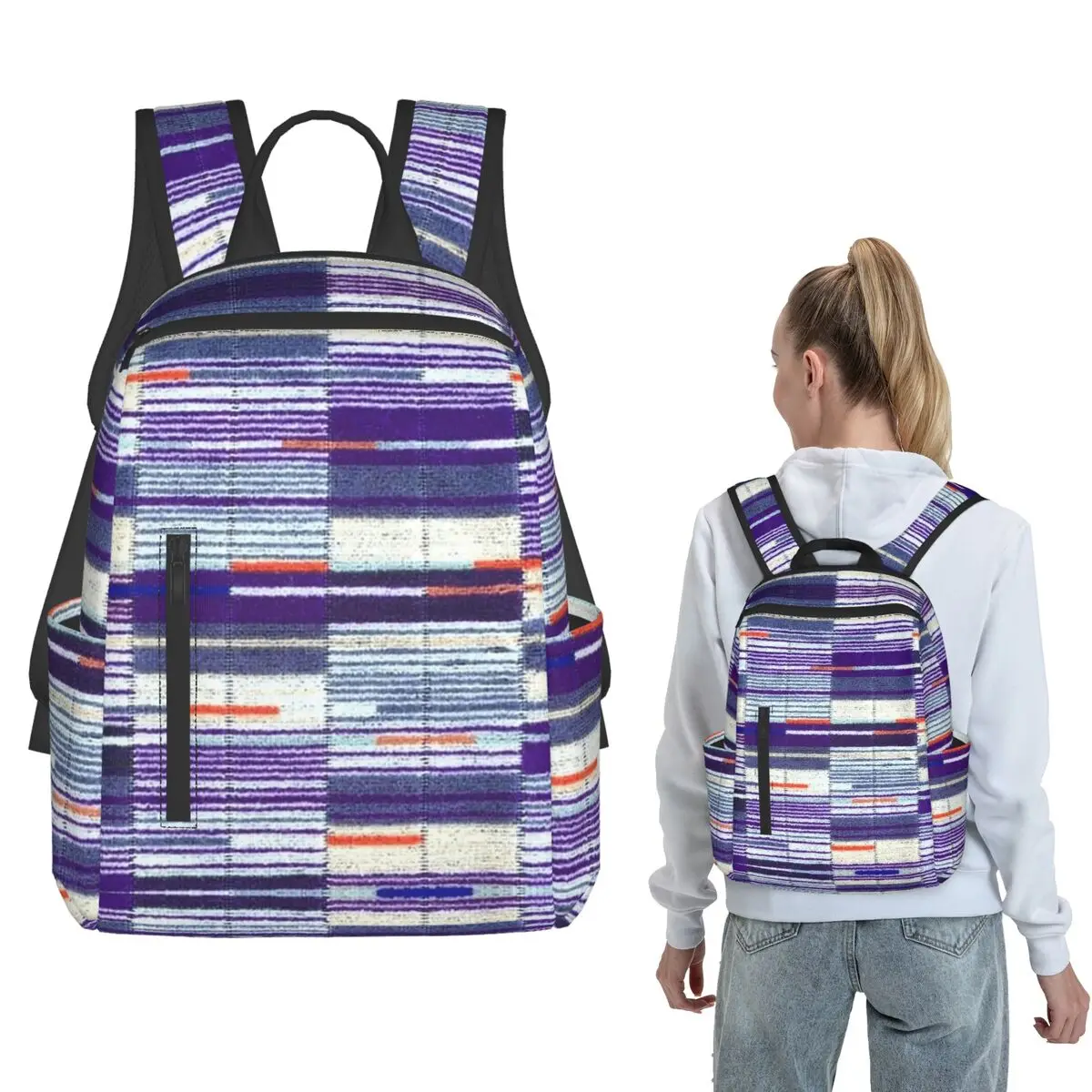 ELIZABETH LINE UNDERGROUND MOQUETTE SEAT COVER Backpack Large Capacity Boys Girls BookBag School Bag Shoulder Bags for Men Women