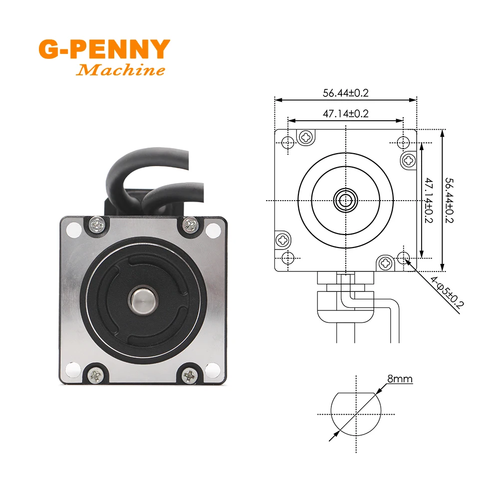 Imagem -04 - Kit de Motor Tepper de Circuito Fechado Nema23 2.2n.m 285oz-in Motor de Passo e Kits de Servo Motor de Drivers