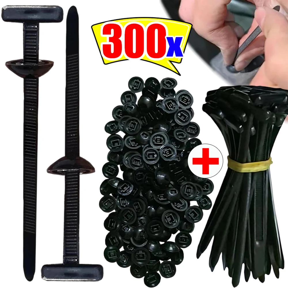 

Universal Nylon Cable Ties Buckle Self Locking Heavy Duty Car Repair Fastener Auto Trunk Fender Engine Guard Panel Retainer Clip