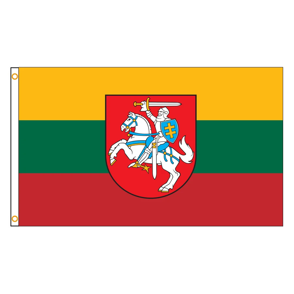علم ليتوانيا مقاس 3 × 5 أقدام بألوان زاهية وأعلام قماشية مقاومة للبهتان من البوليستر مع حلقات نحاسية مقاس 3 × 5 قدم #5