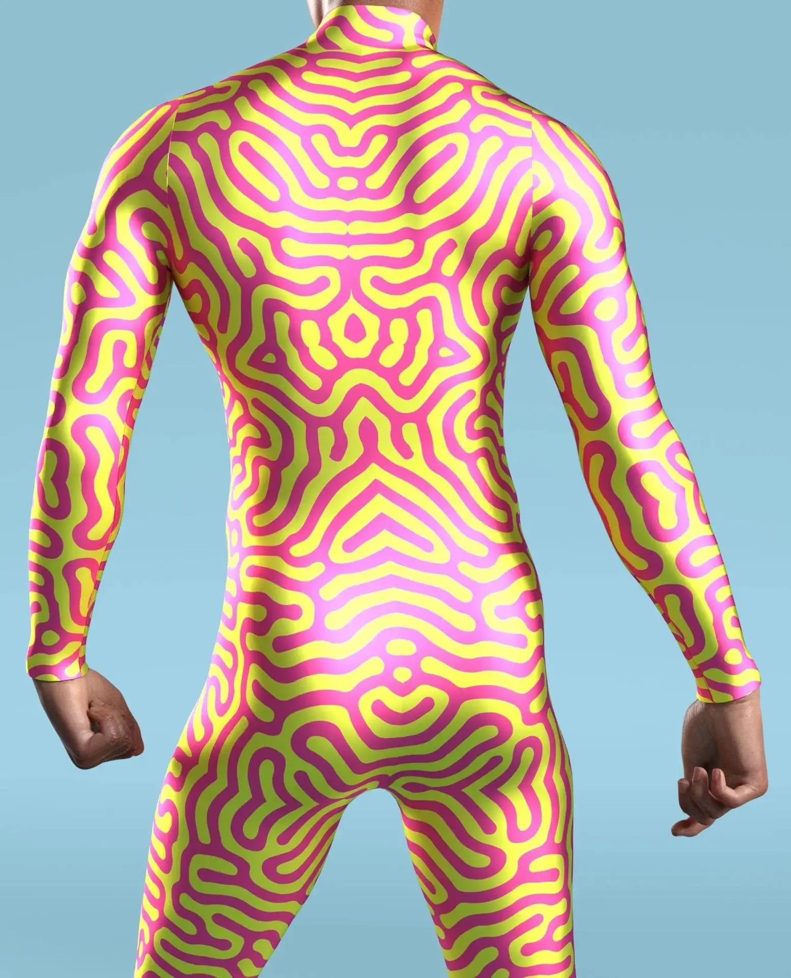 Mechanischer Print-Catsuit für Erwachsene Männer, Reißverschluss-Bodysuit, Zentai-Jumpsuit, Spiel-Party-Kostüm, Damen-Halloween-Cosplay-Outfit 2026 – Detail 10