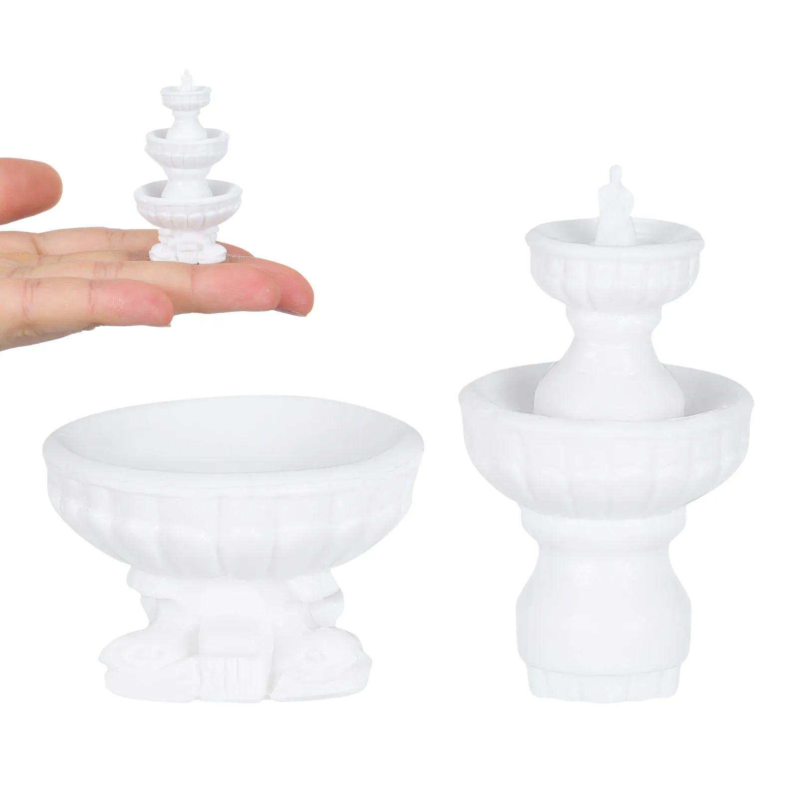 Landscape Fountain Plastic Mini Fountain Decorative Prop for Bonsai Garden Tabletop Decoration House Accessories