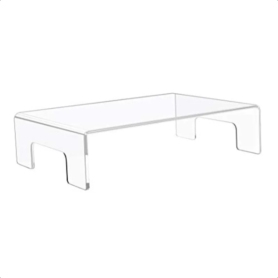 

6mm Thickn Clear Acrylic Display Riser with Tray Handles For Laptop Notebook Retail Display Food Display 12 x 8 x 3