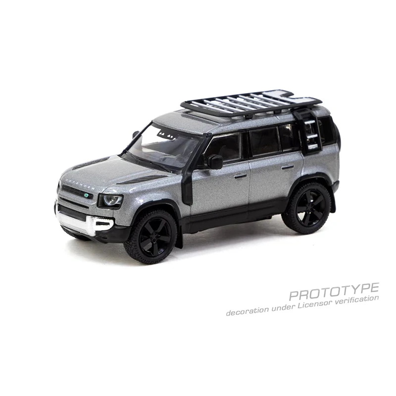 PreSale TW 1:64 Defender 110 Grey Metallic Diecast Car Model Collection Miniature Toy Tarmac Works