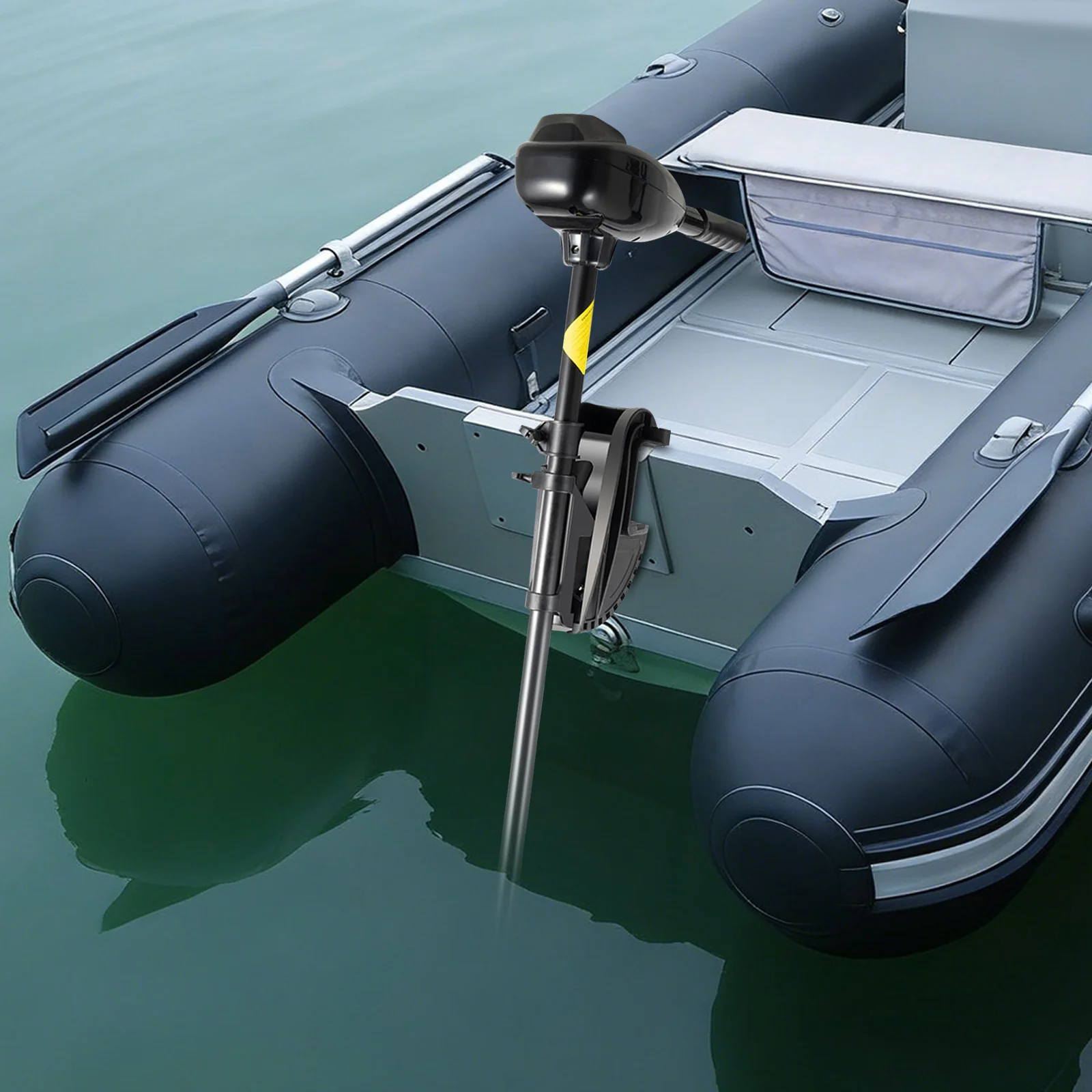 Elektrischer Außenbordmotor 800W 12V, 1,2PS Trolling-Motor mit 5+3 Gängen & Batteriestandsanzeige, 1850kg Schubkraft für Kajak und Boot