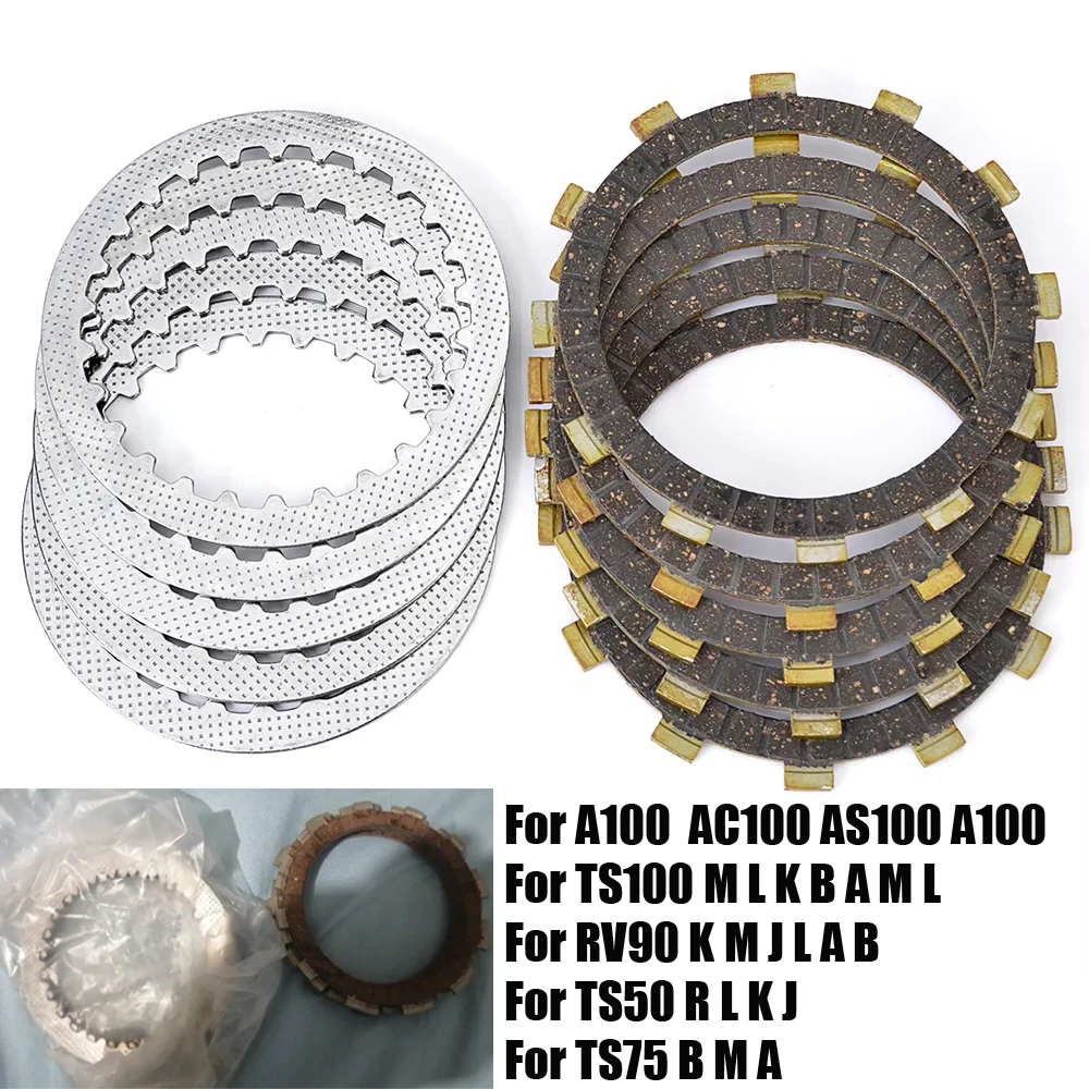 Clutch Plate Friction Disc Plate For Suzuki AX100 R T V A100 AC100 AS100 AX115 TS100 TC100 M L K B RV90 TS90 J TS90 TS50 TS75 A