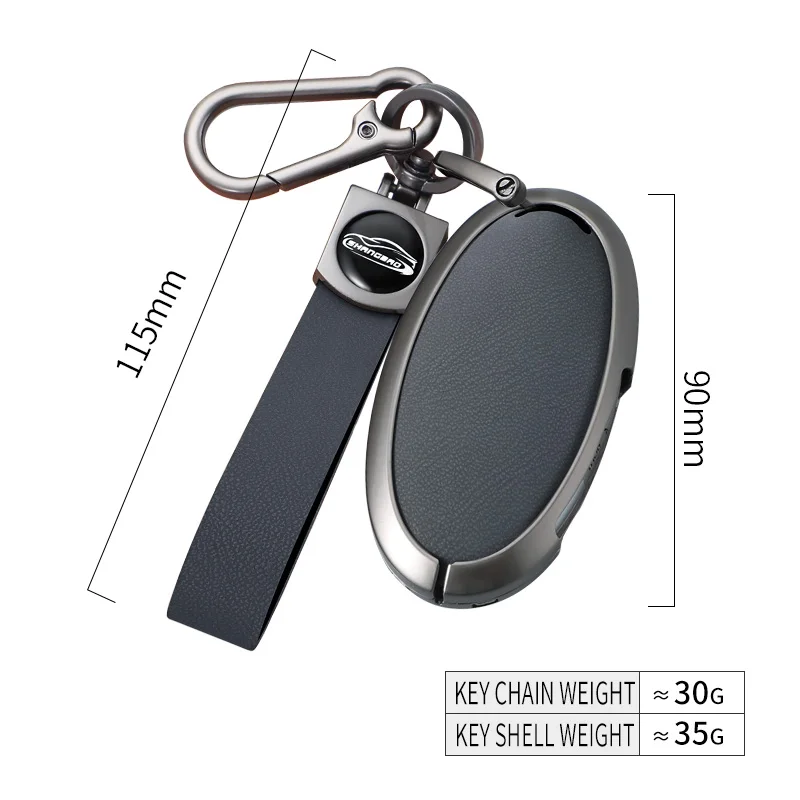 Alloy+Leather Car Key Case Key Cover Shell Fob Holder for New Kona SX2 for Hyundai IONIQ 6 New Grand Prix GN7 Car Accessories