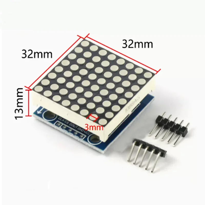 MAX7219 drives 8*8 lattice module LED nixie MCU programming controller display circuit board