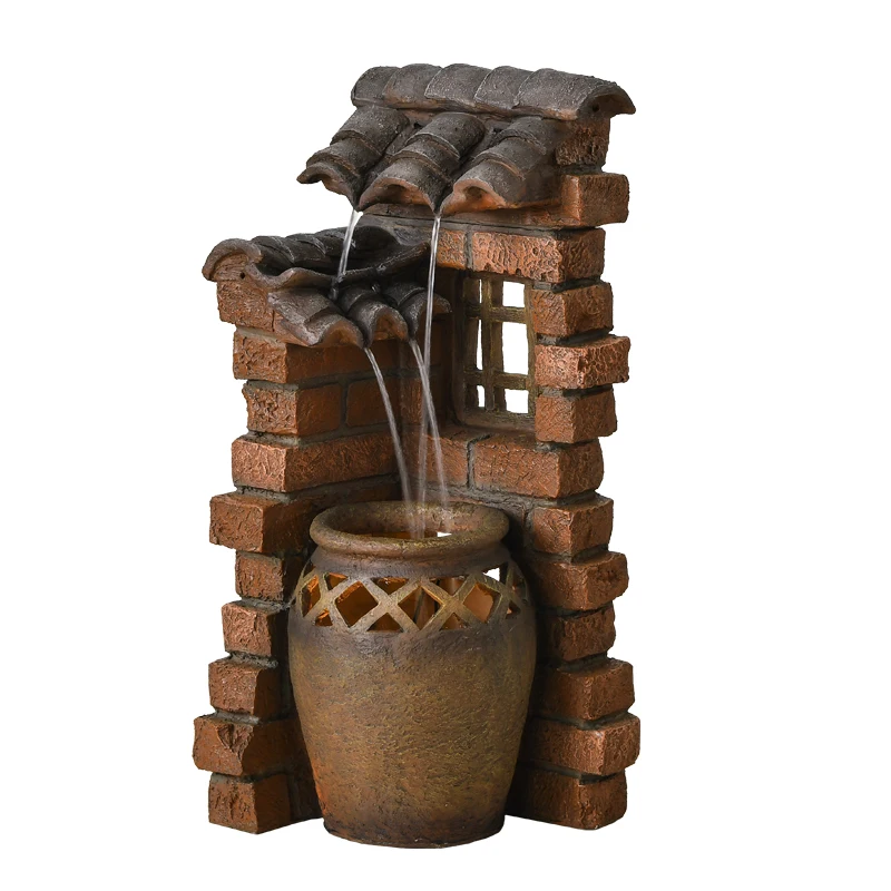 

Outdoor garden, courtyard, flowing water ornament, home balcony, fish pond, rockery landscaping, circulating water layout