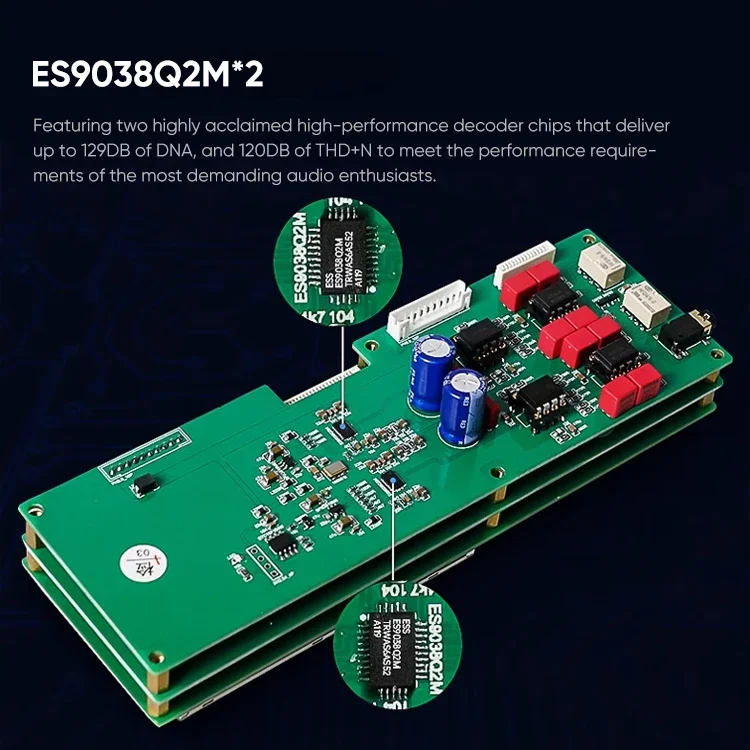 BRZHIFI Remote Control Dual Core ES9038Q2M COAX RCA XLR USB DSD DAC Lossless Audio Hifi Digital CD Player