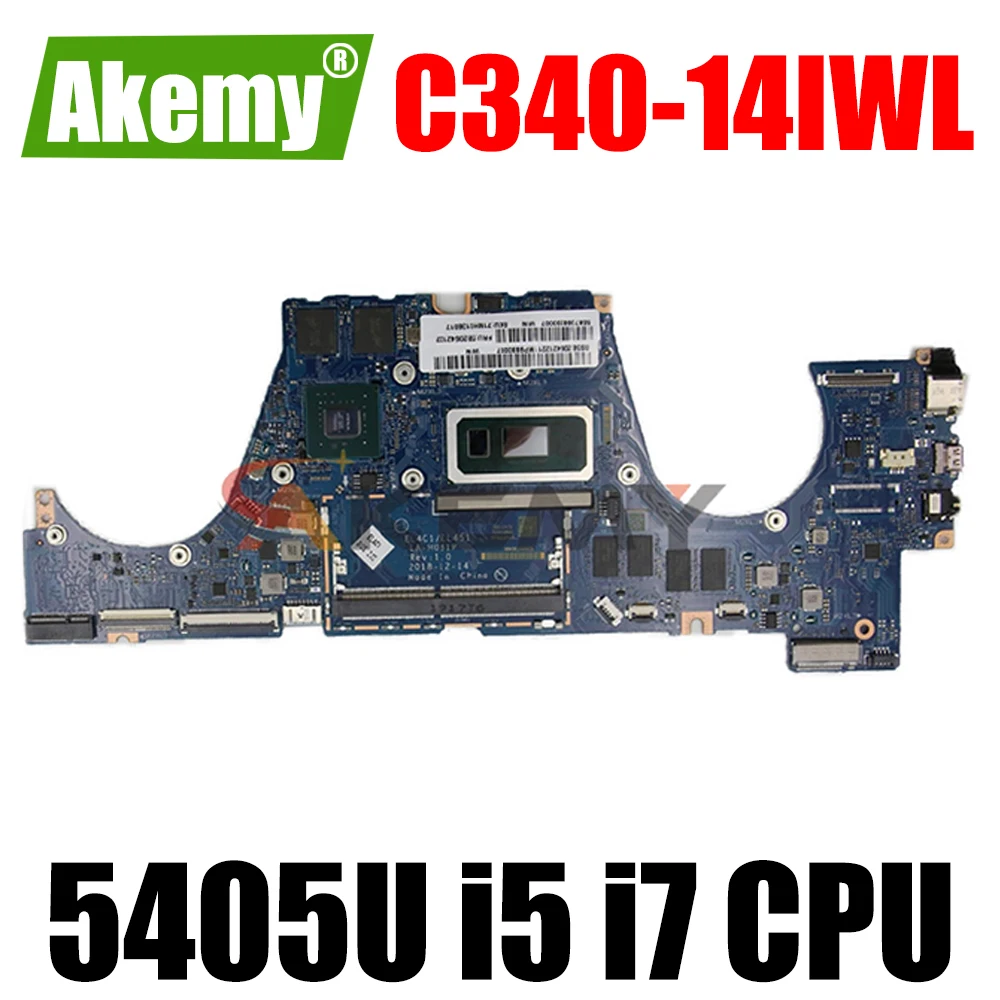 Computer Mainboard For Lenovo ideapad S540-14IWL C340-14IWL Flex-14IWL LA-H081P laptop motherboard with CPU I5 I7 8th 4G RAM