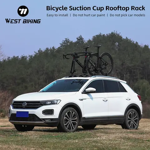 WEST BIKING Bike Rack For Car Suction Roof Top Bike Carrier Quick Hub Install MTB Road Car Carry Bicycle Racks Cycling Accessori