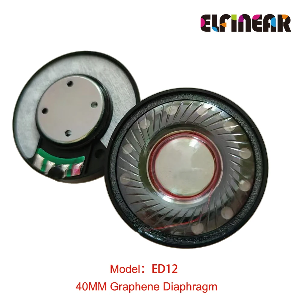 Elfinear 40mm DIY Headphone Drivers - Graphene, 16-Core/N35 & 20-Core/N52, Customizable Tuning, Mid-Low or Mid-High Focus