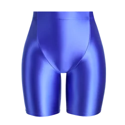 Vrouwen Cropped Broek Vette Glanzende Glans Panty Nauwsluitend Ondoorzichtige Sexy Hoge Taille Capri Glad Goede Elastische Skinny Leggings