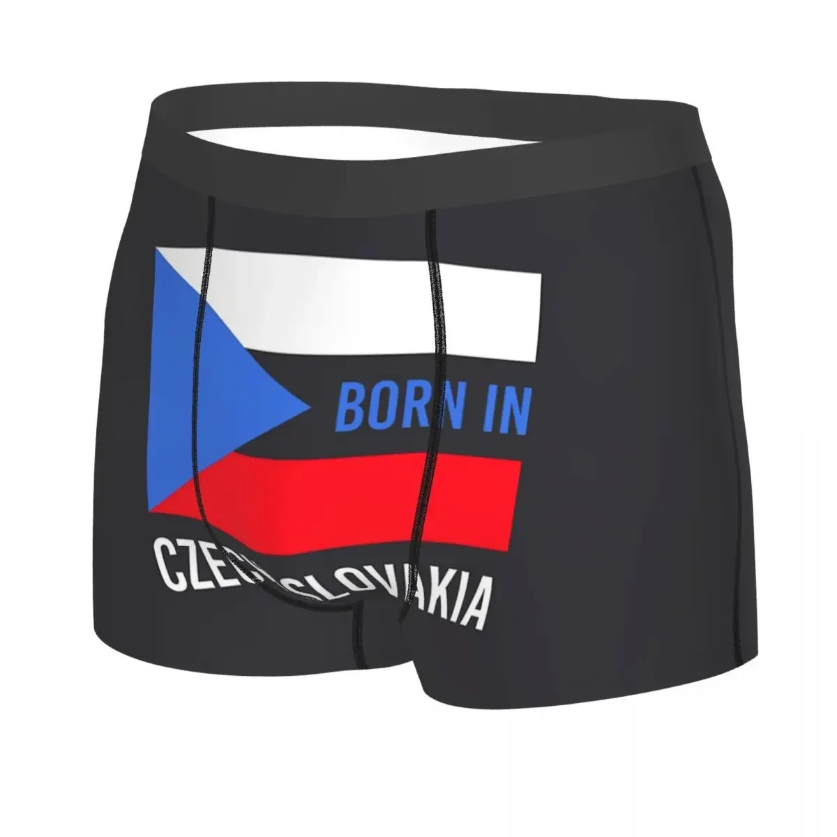 Born In Czechoslovakia Flag Men Boxer Briefs Underwear Russian CCCP Highly Breathable Top Quality Sexy Shorts Gift Idea