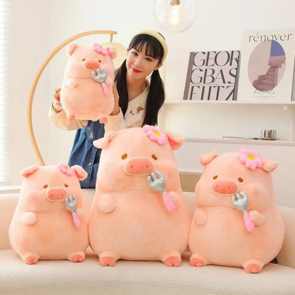 

Plushies Dolls Lulu Pig Plush Toy Fluffy Sakura Bow Pig Plush Toys Cute Cartoon Piggy Stuffed Animals Birthday Christmas