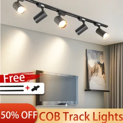 Full Sets Track Light Led Spot Rail Lighting Fixture 110V 220V Ceiling Light Led Spotlight for Living Room Decor Track Lamp
