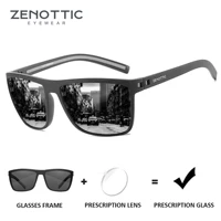 ZENOTTIC Gafas de sol polarizadas cuadradas retro con prescripción médica, ligeras, de moda, TR90, gafas de sol ópticas progresivas para mujeres y hombres