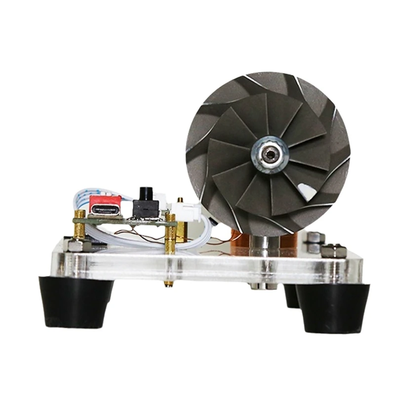 A69F-Turbine Blade Motor Turbo Brushless Motor Model Supercharged Aero Engine Cnc Metal Creative DIY Technology Toy