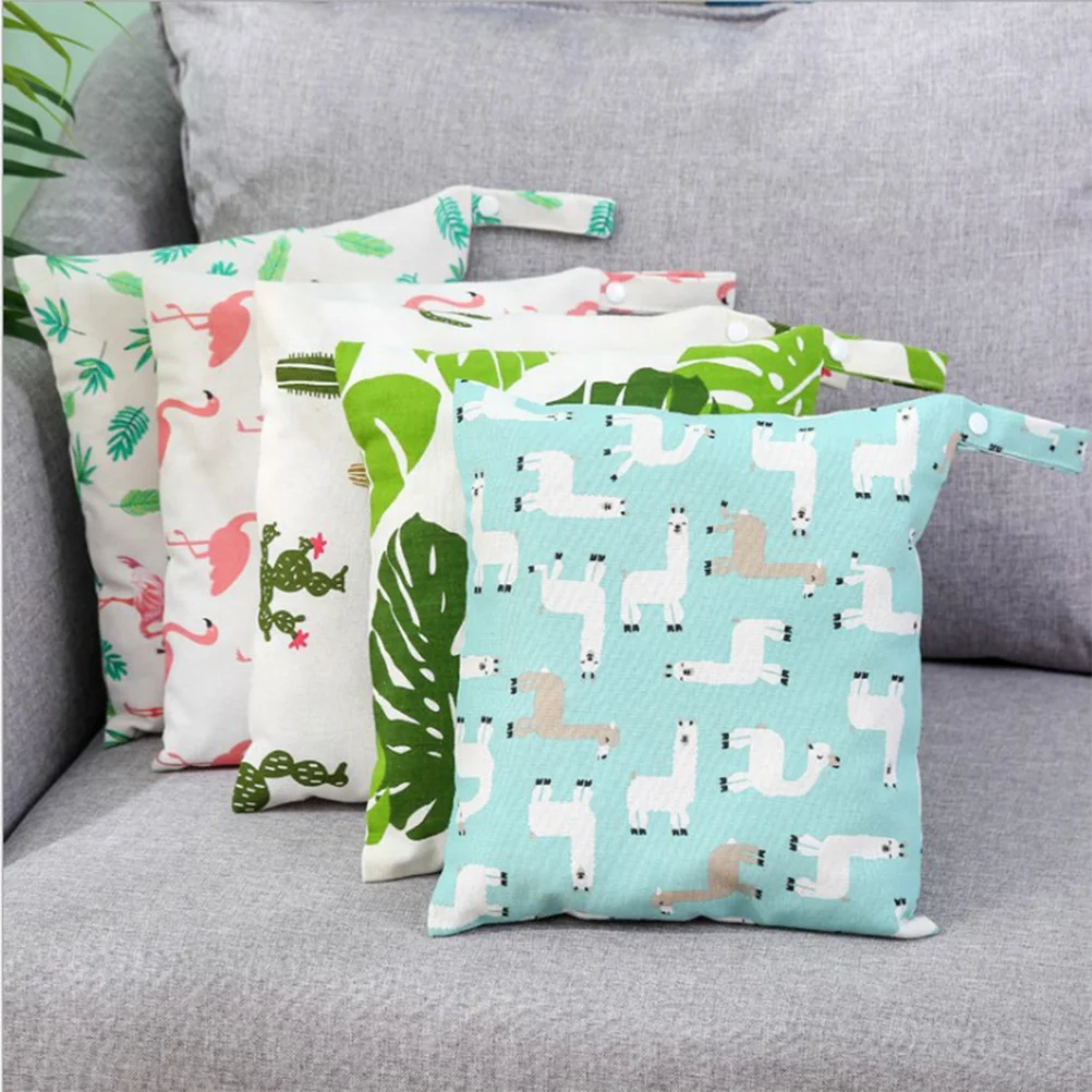 2Pcs Portable Diaper Organizer Pouches Reusable Baby Cloth Diaper Storage Lightweight Travel Organizer Bag Pouch