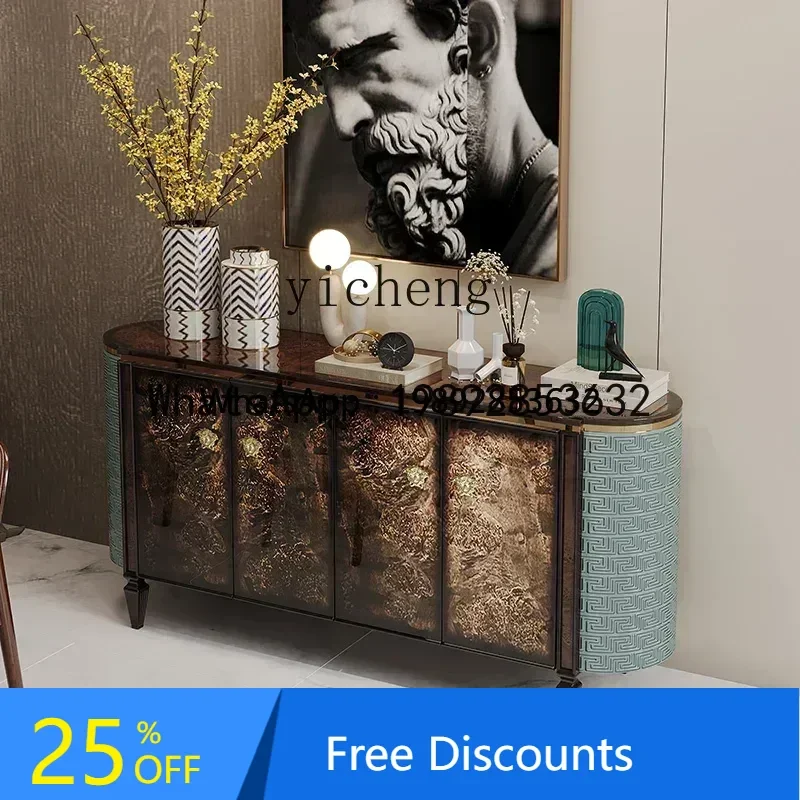 

L1 home entrance cabinet, high-end small apartment, wall-decorated foyer cabinet, minimalist dining side cabinet