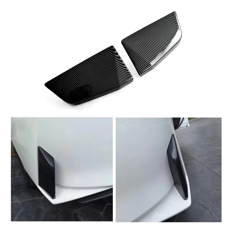 For Toyota Yaris Ativ/Vios 2023 2024 Car Front Rear Fog Light Lamp Cover Trim Replacement Parts ABS Carbon Fiber